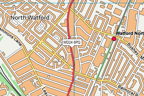 WD24 6PQ map - OS VectorMap District (Ordnance Survey)