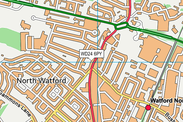 WD24 6PY map - OS VectorMap District (Ordnance Survey)