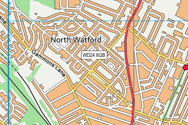 WD24 6QB map - OS VectorMap District (Ordnance Survey)