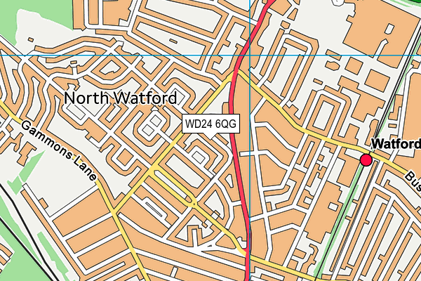 WD24 6QG map - OS VectorMap District (Ordnance Survey)