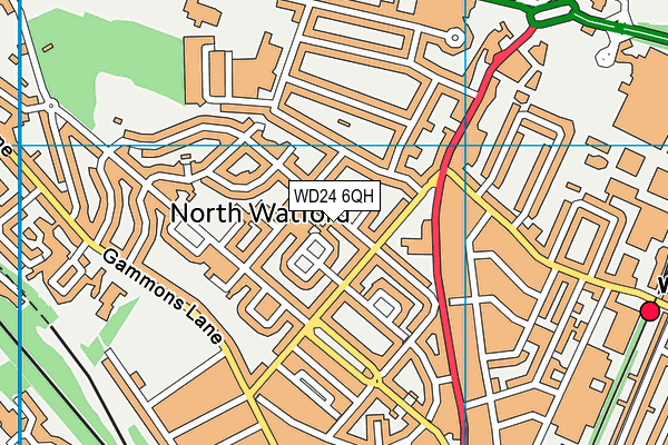 WD24 6QH map - OS VectorMap District (Ordnance Survey)