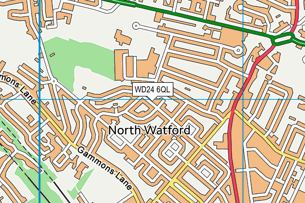 WD24 6QL map - OS VectorMap District (Ordnance Survey)