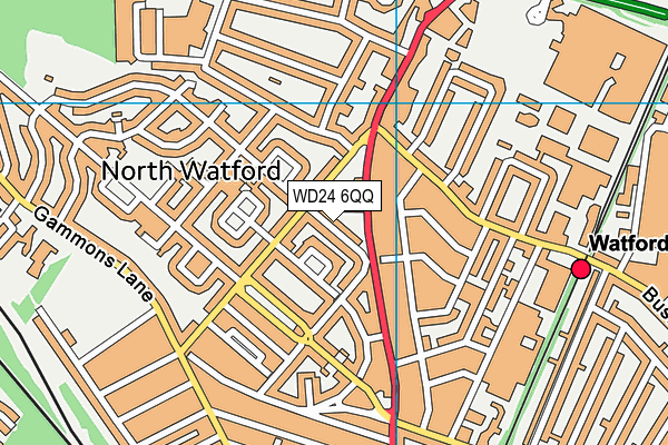 WD24 6QQ map - OS VectorMap District (Ordnance Survey)