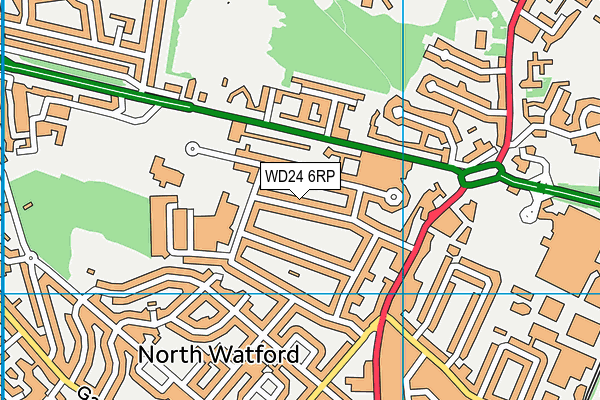 WD24 6RP map - OS VectorMap District (Ordnance Survey)