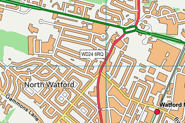 WD24 6RQ map - OS VectorMap District (Ordnance Survey)