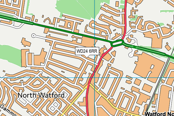 WD24 6RR map - OS VectorMap District (Ordnance Survey)