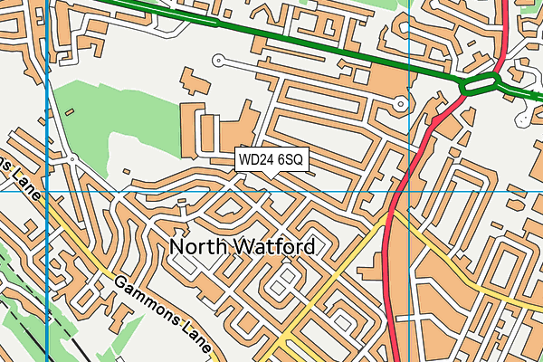 WD24 6SQ map - OS VectorMap District (Ordnance Survey)