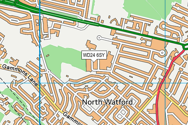 WD24 6SY map - OS VectorMap District (Ordnance Survey)