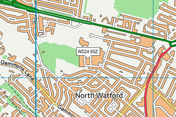 WD24 6SZ map - OS VectorMap District (Ordnance Survey)