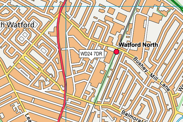 WD24 7DR map - OS VectorMap District (Ordnance Survey)