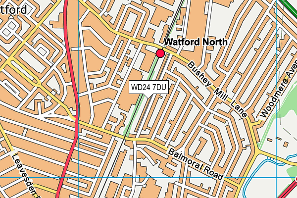 WD24 7DU map - OS VectorMap District (Ordnance Survey)