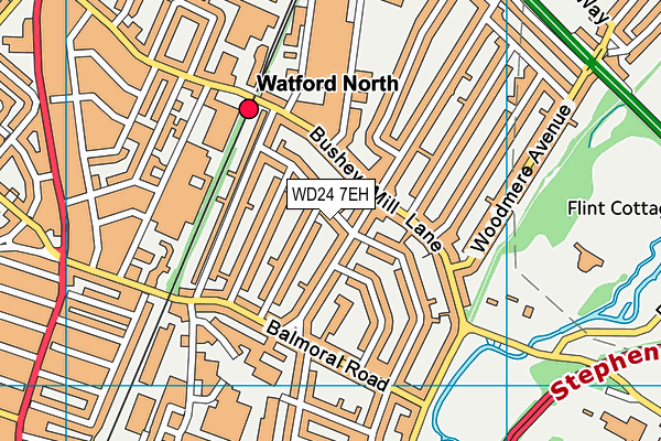 WD24 7EH map - OS VectorMap District (Ordnance Survey)