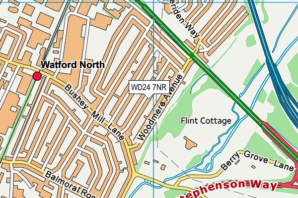 WD24 7NR map - OS VectorMap District (Ordnance Survey)