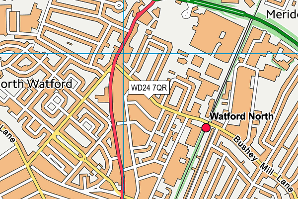 WD24 7QR map - OS VectorMap District (Ordnance Survey)