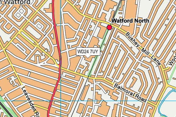 WD24 7UY map - OS VectorMap District (Ordnance Survey)