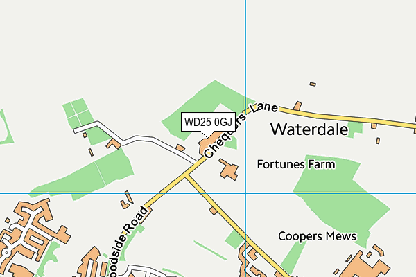 WD25 0GJ map - OS VectorMap District (Ordnance Survey)