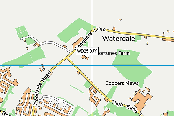 WD25 0JY map - OS VectorMap District (Ordnance Survey)