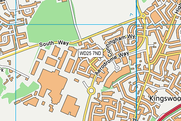 WD25 7ND map - OS VectorMap District (Ordnance Survey)