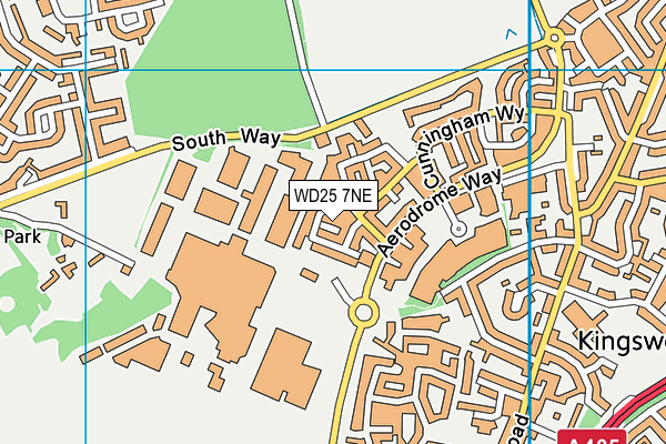 WD25 7NE map - OS VectorMap District (Ordnance Survey)