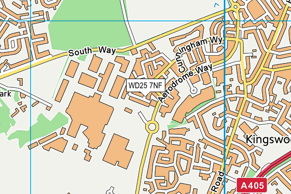 WD25 7NF map - OS VectorMap District (Ordnance Survey)