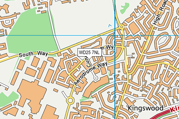 WD25 7NL map - OS VectorMap District (Ordnance Survey)