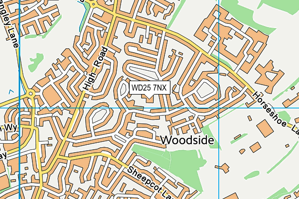 Alban Wood Primary School and Nursery map (WD25 7NX) - OS VectorMap District (Ordnance Survey)