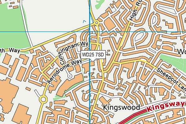 WD25 7SD map - OS VectorMap District (Ordnance Survey)