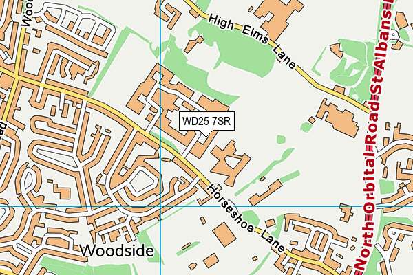 WD25 7SR map - OS VectorMap District (Ordnance Survey)