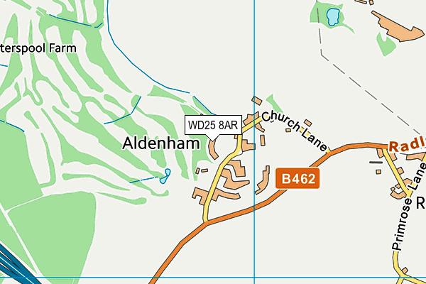 WD25 8AR map - OS VectorMap District (Ordnance Survey)