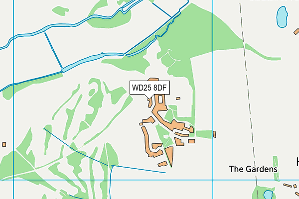 WD25 8DF map - OS VectorMap District (Ordnance Survey)