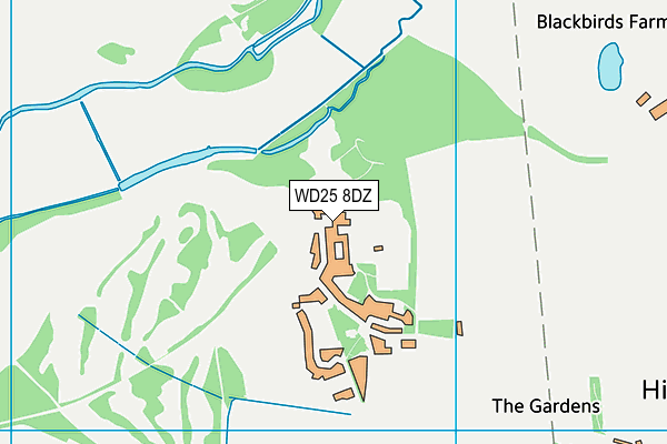 WD25 8DZ map - OS VectorMap District (Ordnance Survey)