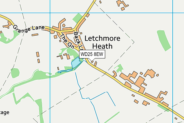 Aldenham School (Cookes Field) map (WD25 8EW) - OS VectorMap District (Ordnance Survey)