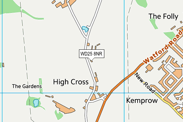 WD25 8NR map - OS VectorMap District (Ordnance Survey)