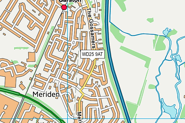 WD25 9AT map - OS VectorMap District (Ordnance Survey)