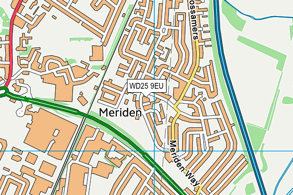 WD25 9EU map - OS VectorMap District (Ordnance Survey)
