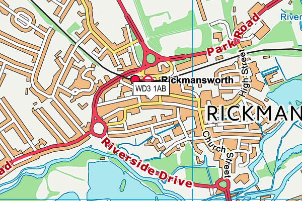 Map of RAYU RICKMANSWORTH LTD at district scale