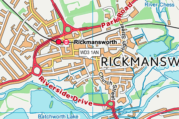 Map of FONESMART (RICKMANSWORTH) LIMITED at district scale
