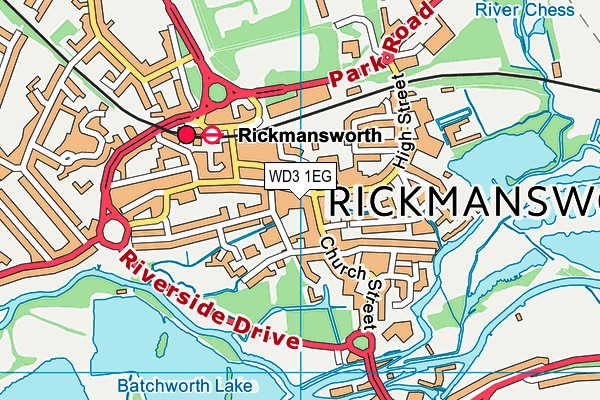 WD3 1EG map - OS VectorMap District (Ordnance Survey)