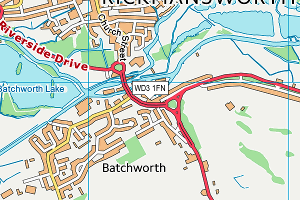 WD3 1FN map - OS VectorMap District (Ordnance Survey)