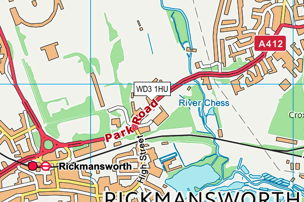 Rickmansworth Sports Club map (WD3 1HU) - OS VectorMap District (Ordnance Survey)
