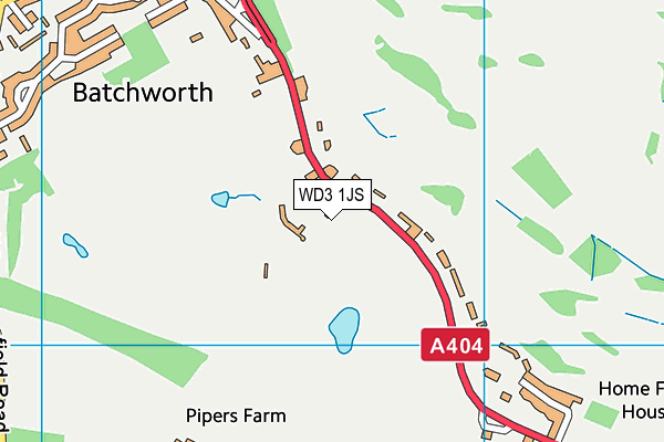 Batchworth Park Golf Course map (WD3 1JS) - OS VectorMap District (Ordnance Survey)