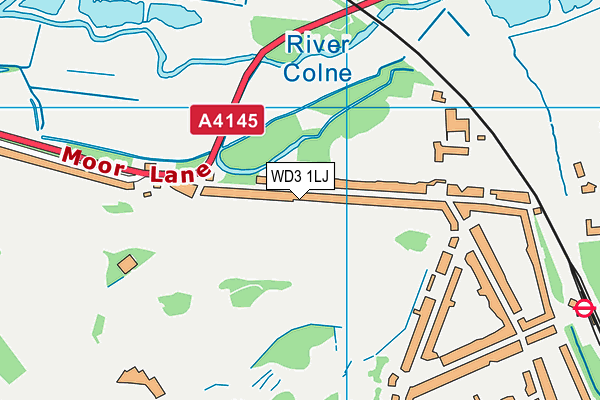 WD3 1LJ map - OS VectorMap District (Ordnance Survey)