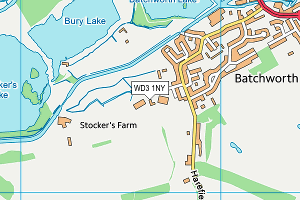 WD3 1NY map - OS VectorMap District (Ordnance Survey)