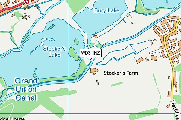 WD3 1NZ map - OS VectorMap District (Ordnance Survey)
