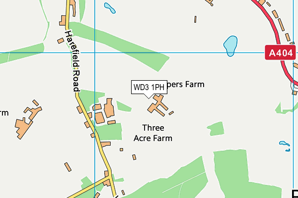 WD3 1PH map - OS VectorMap District (Ordnance Survey)