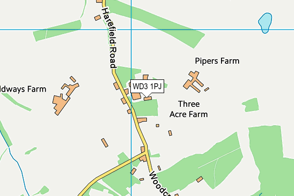 WD3 1PJ map - OS VectorMap District (Ordnance Survey)