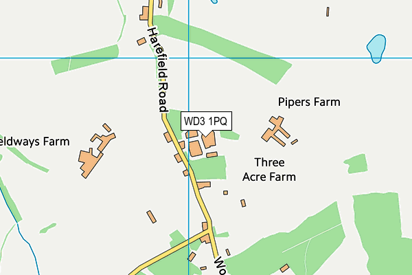 WD3 1PQ map - OS VectorMap District (Ordnance Survey)