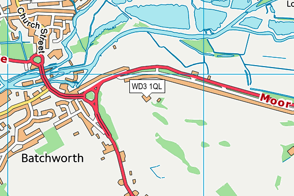 Rickmansworth Golf Course map (WD3 1QL) - OS VectorMap District (Ordnance Survey)