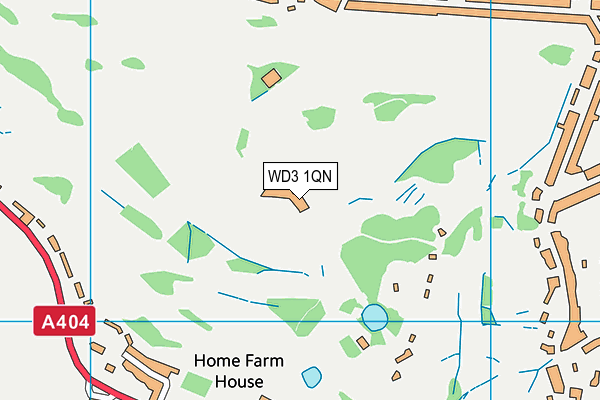 WD3 1QN map - OS VectorMap District (Ordnance Survey)