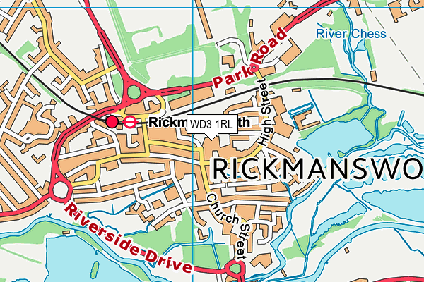WD3 1RL map - OS VectorMap District (Ordnance Survey)